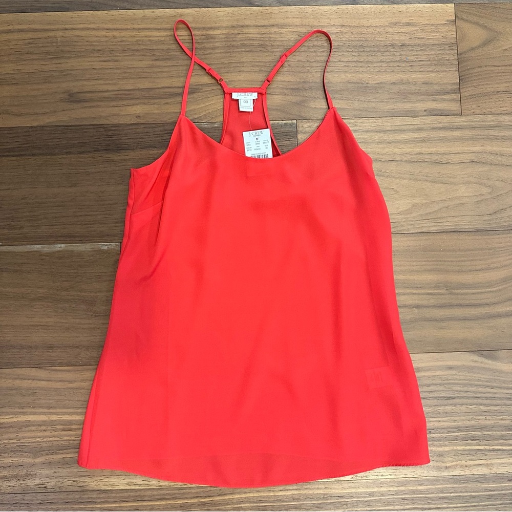 NWT RED JCREW CAMI TANK TOP